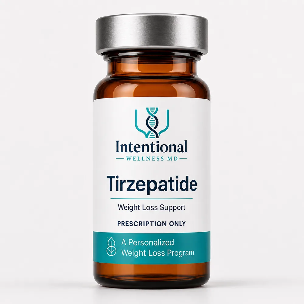 Intentional Tirzepatide protocol — clinical still life